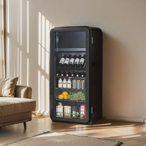 HCK Retro Wine & Beverage Cabinet AC-168DFS – Black