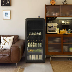 HCK Retro Wine & Beverage Cabinet AC-168DFS – Black