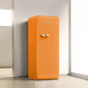 HCK Retro Refrigerator 330RDE – Tangerine Orange