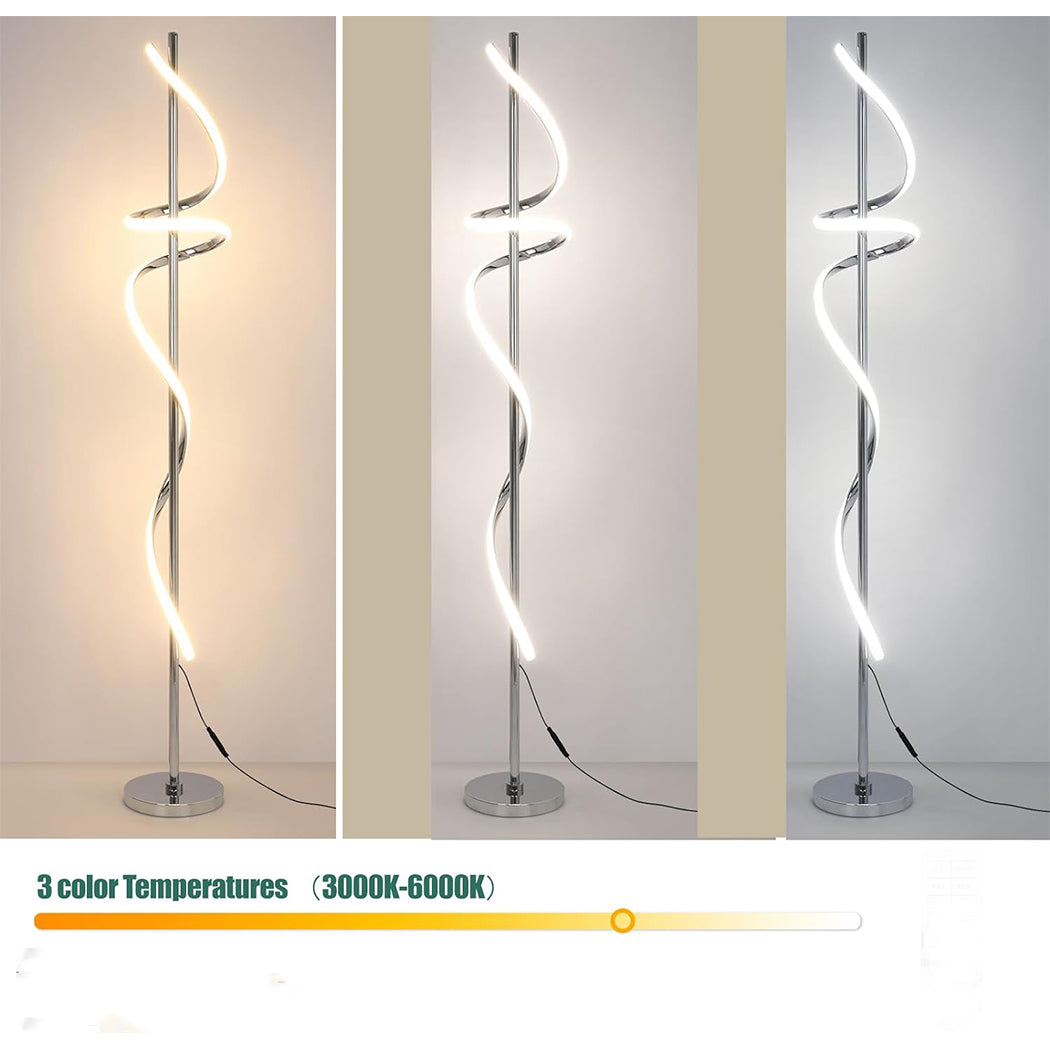 Modern Silver LED Standing Floor Lamp - HOCC