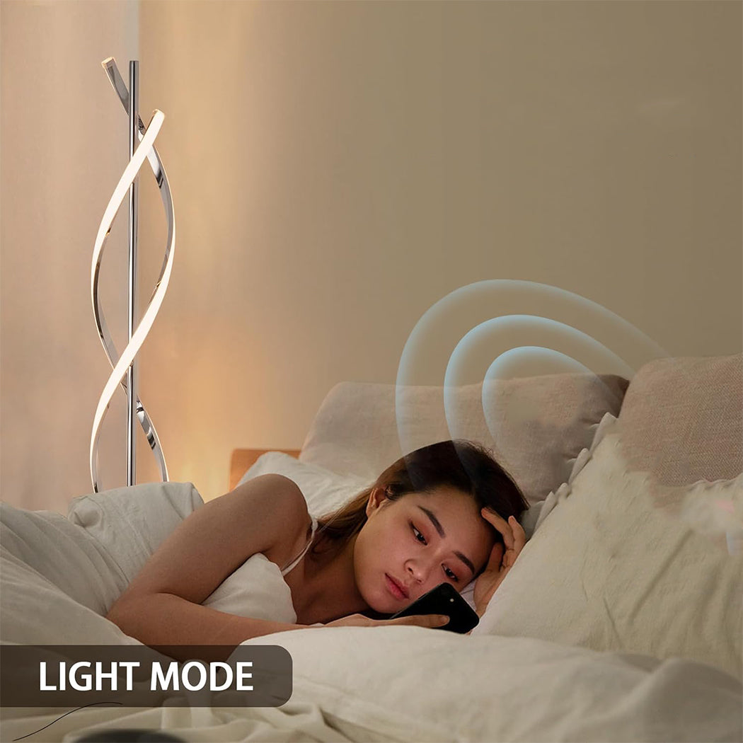 Creative Spiral LED DNA Floor Lamp Silver - HOCC