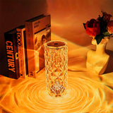 3 Colors Crystal Lamps Romantic Rose Crystal Diamond Table Lamps