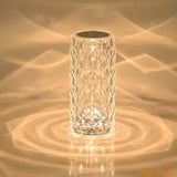 3 Colors Crystal Lamps Romantic Rose Crystal Diamond Table Lamps