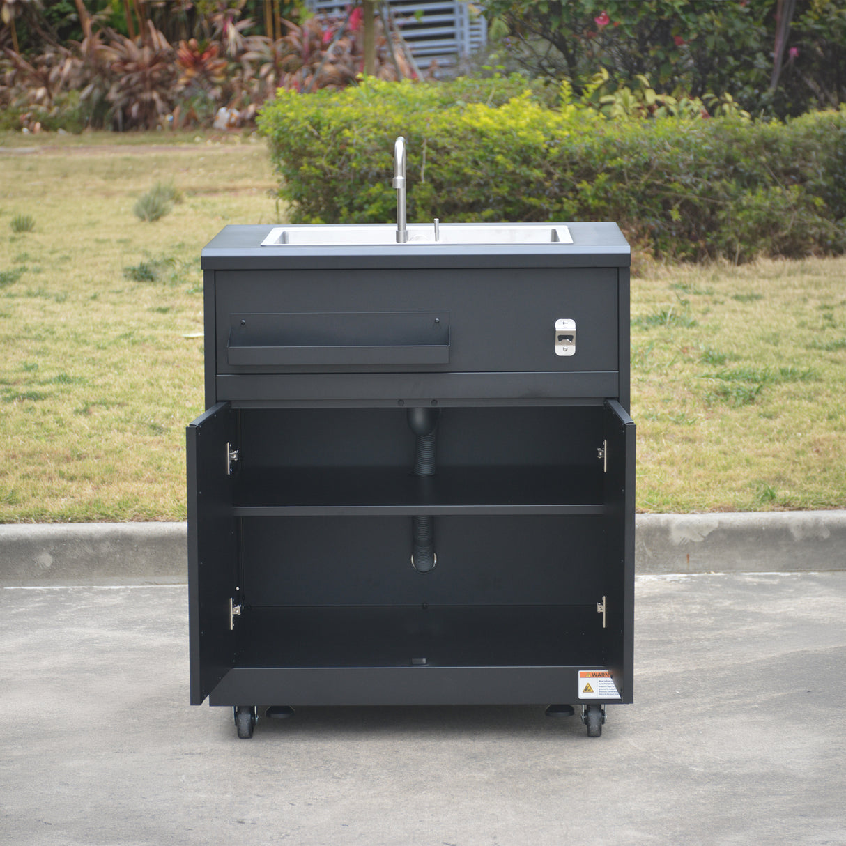 Thor Kitchen 4-Piece Modular Outdoor Kitchen Island - Black