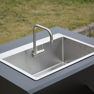 Thor Kitchen 4-Piece Modular Outdoor Kitchen Island - Black