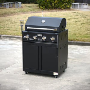 Thor Kitchen 4-Piece Modular Outdoor Kitchen Island - Black