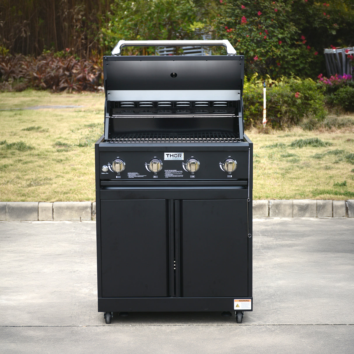 Thor Kitchen 4-Piece Modular Outdoor Kitchen Island - Black