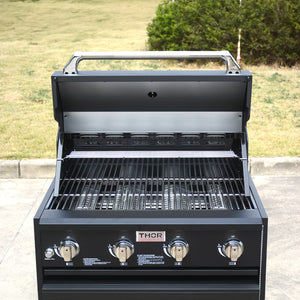 Thor Kitchen 4-Piece Modular Outdoor Kitchen Island - Black