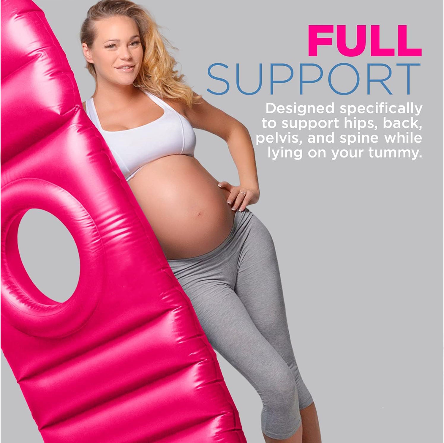 The Original Inflatable Pregnancy Pillow - Pink - HOCC