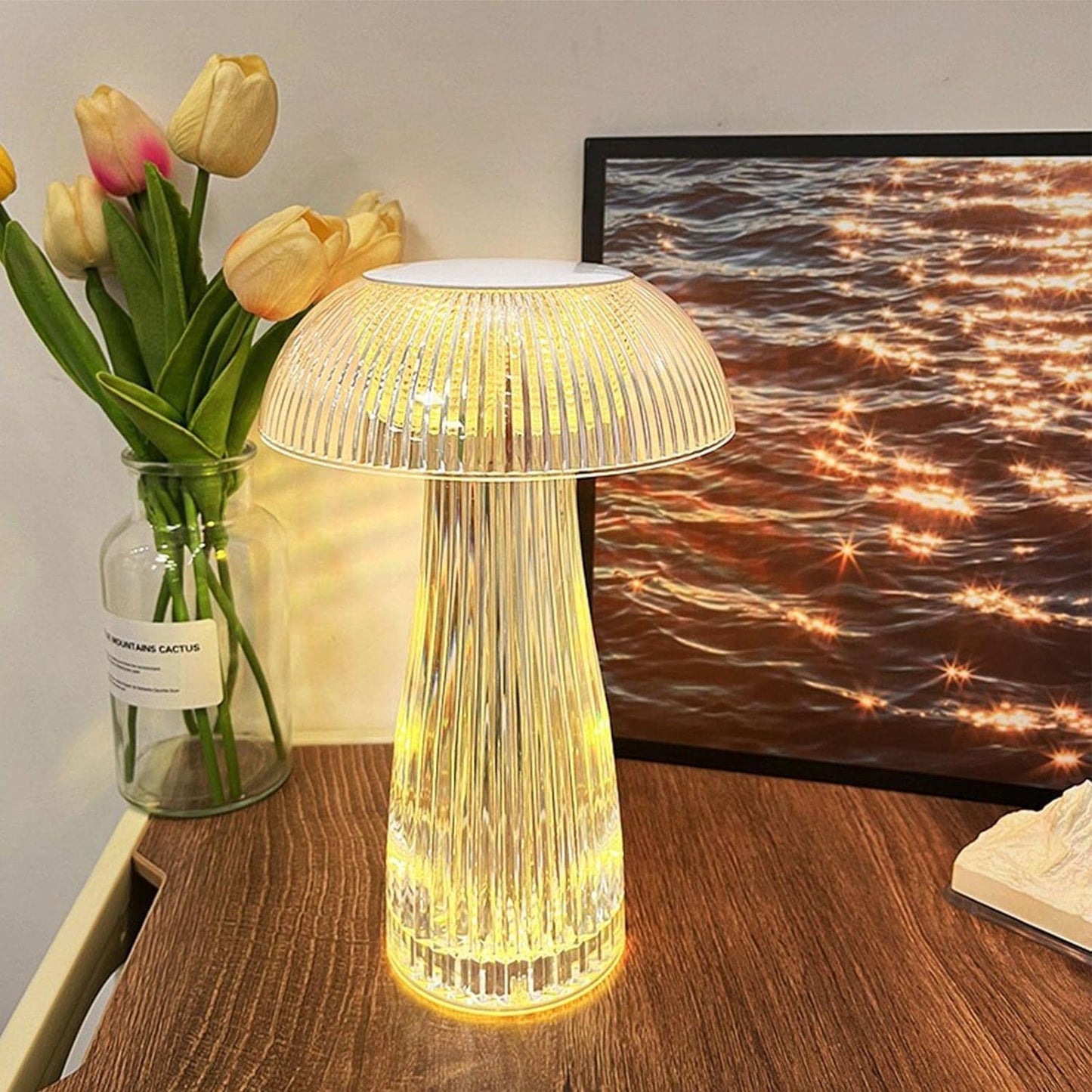 Mushroom Style Crystal Touch Table Lamp 3 Colors Rechargeable Table Lamp with Touch Control - Buy Mushroom Style Crystal Touch Table Lamp 3 Colors Rechargeable Table Lamp with Touch Control in Dubai - HOCC Dubai - Baby playground outdoor - Shop baby produ