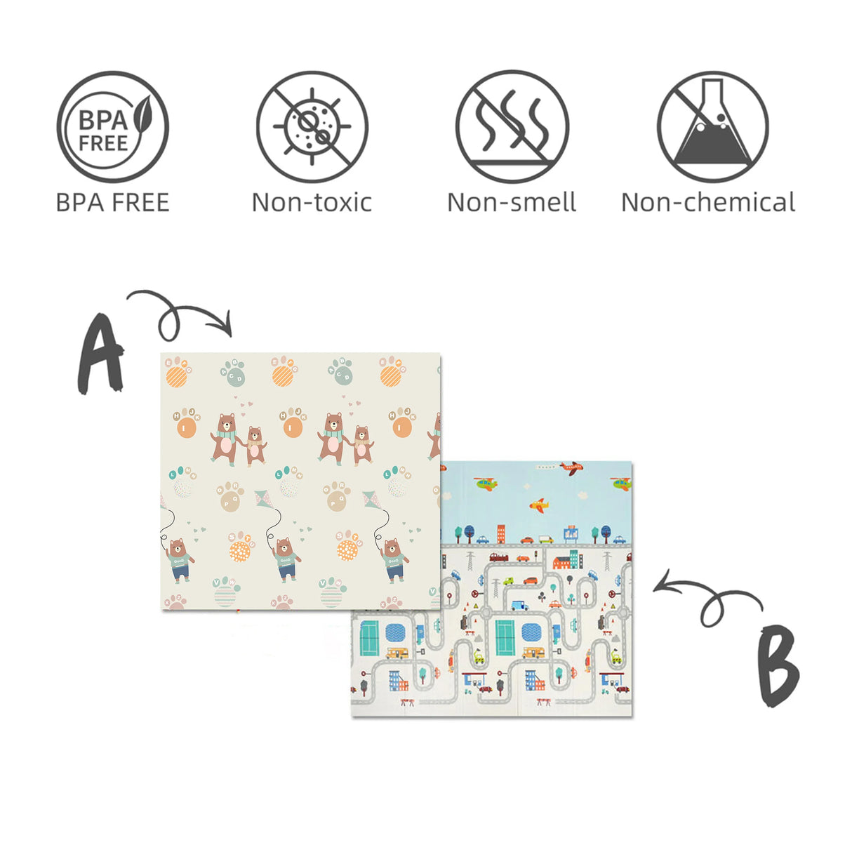 Buy Affordable HOCC Foldable Anti-Slip Baby Playmat in Dubai - UAE | Cheap Price