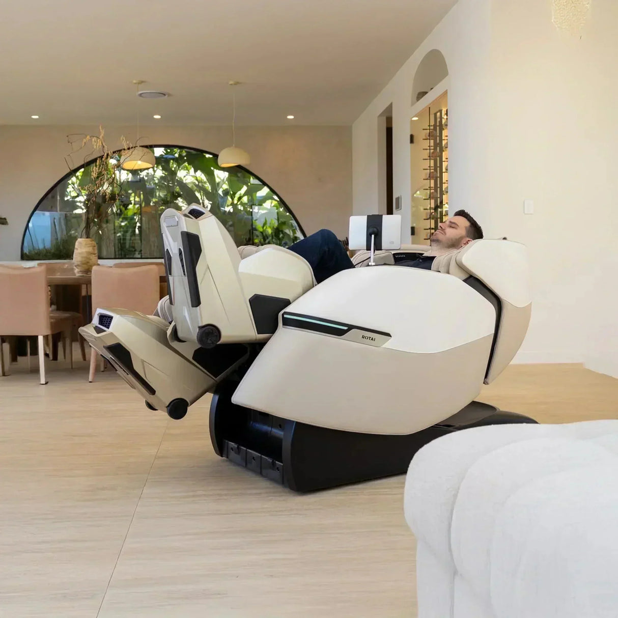 Buy Affordable Advanced AI Robotic Massage Chair (Beige) in Dubai - UAE | Cheap Price Buy cheap and affordable sofas, chairs, lights, lamps, and home decor items online at factory wholesale prices in Dubai, Sharjah, Abu Dhabi, and across the UAE.