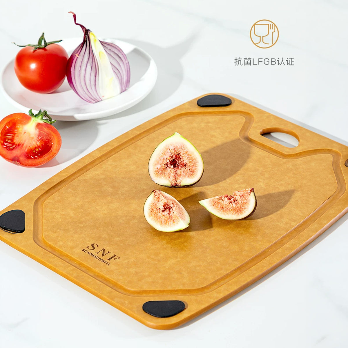 SNF Noire Wood Fibre Antibacterial Cutting Board XL