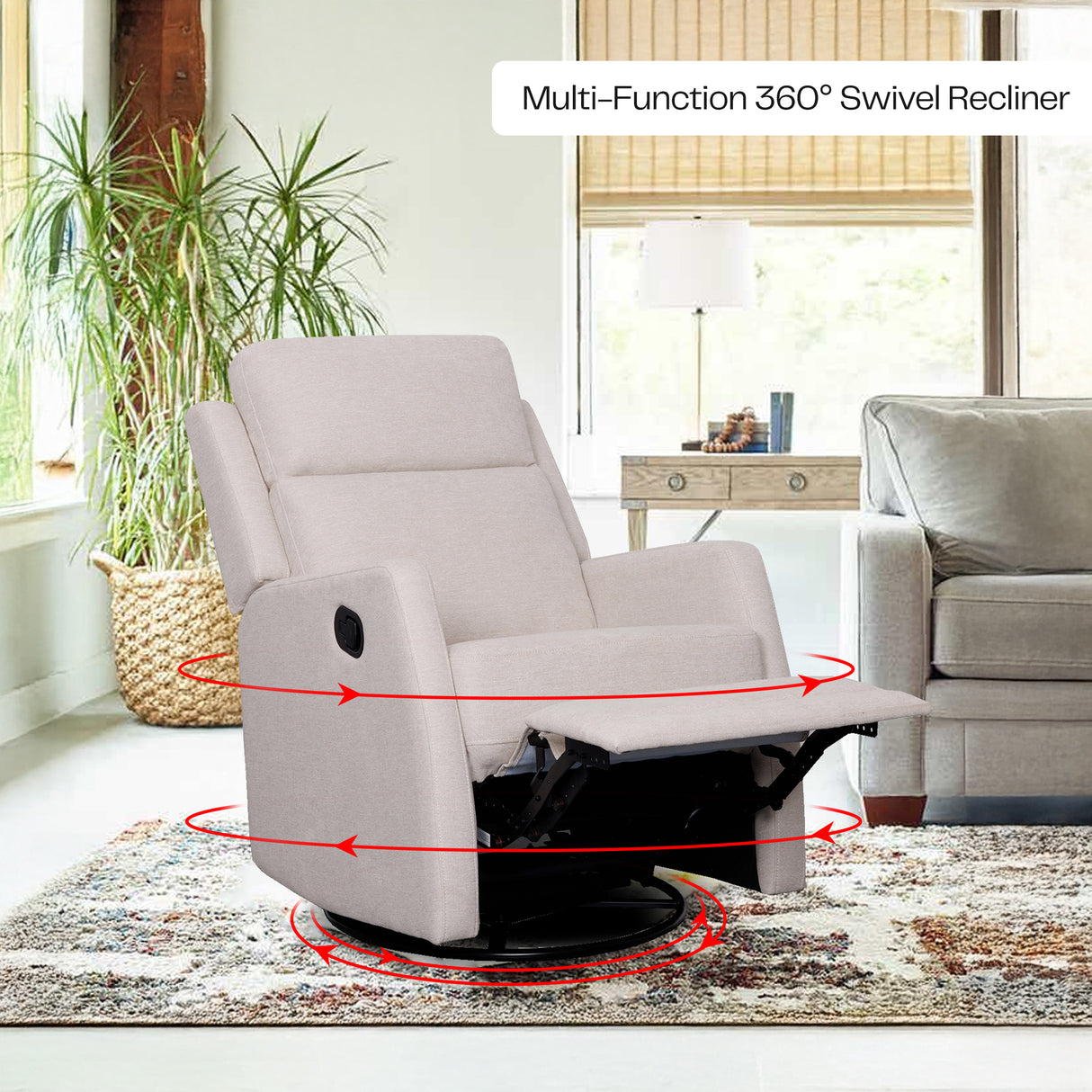 Diana Single Seater Manual Recliner - Beige