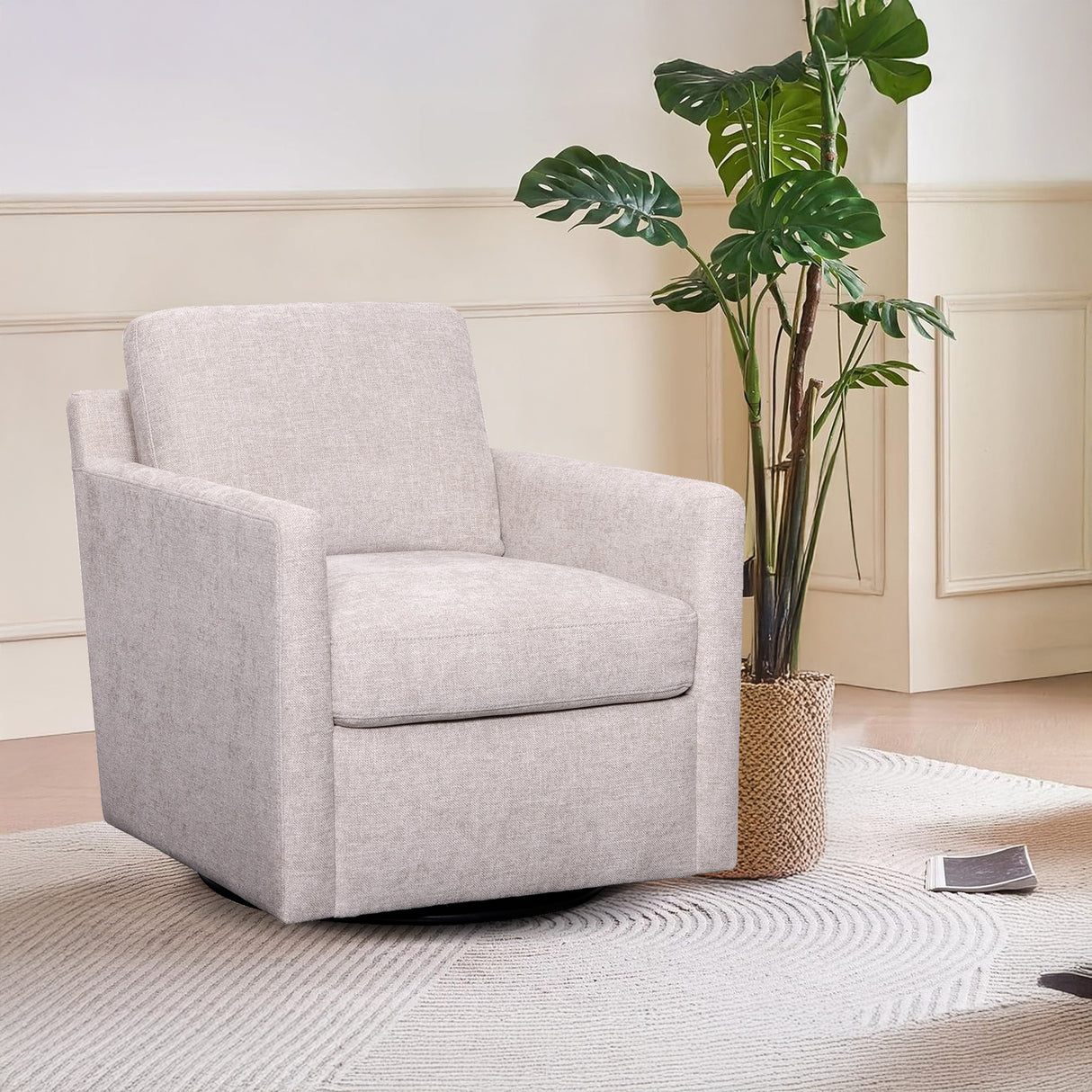 Harris Swivel Chair - Stone