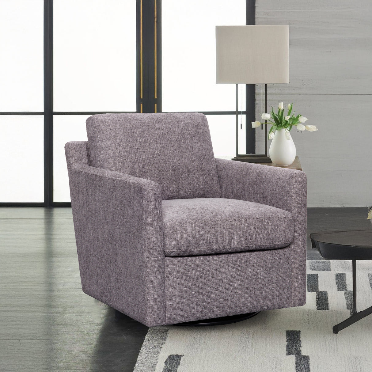 Harris Swivel Chair - Pewter