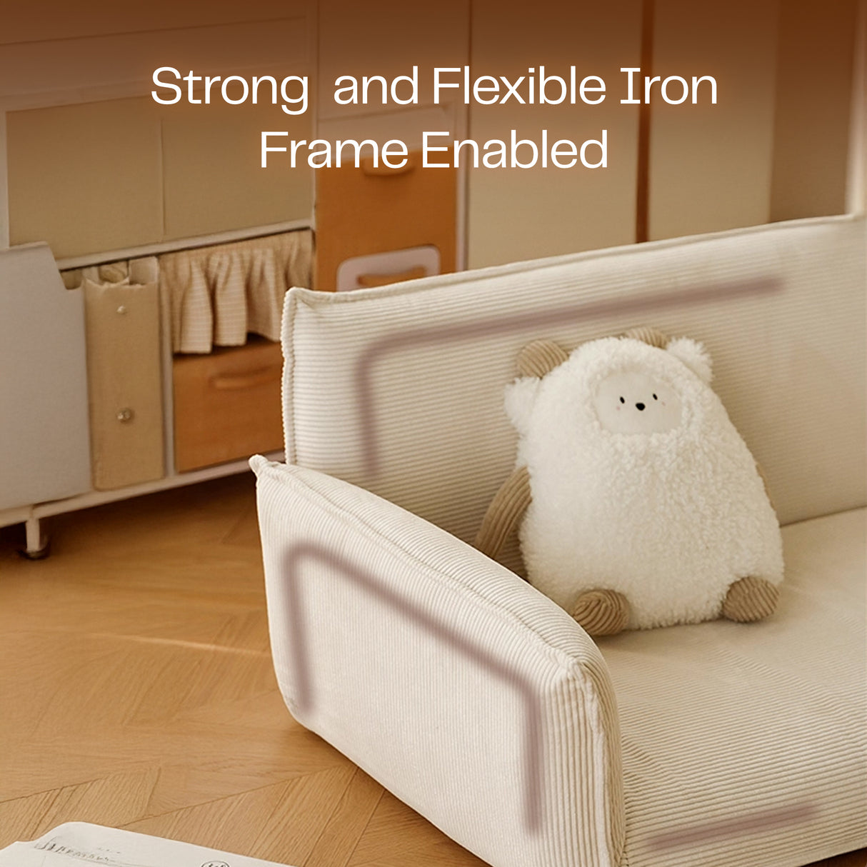 Mesa Adjustable Comfy Lazy Floor Sofa - White