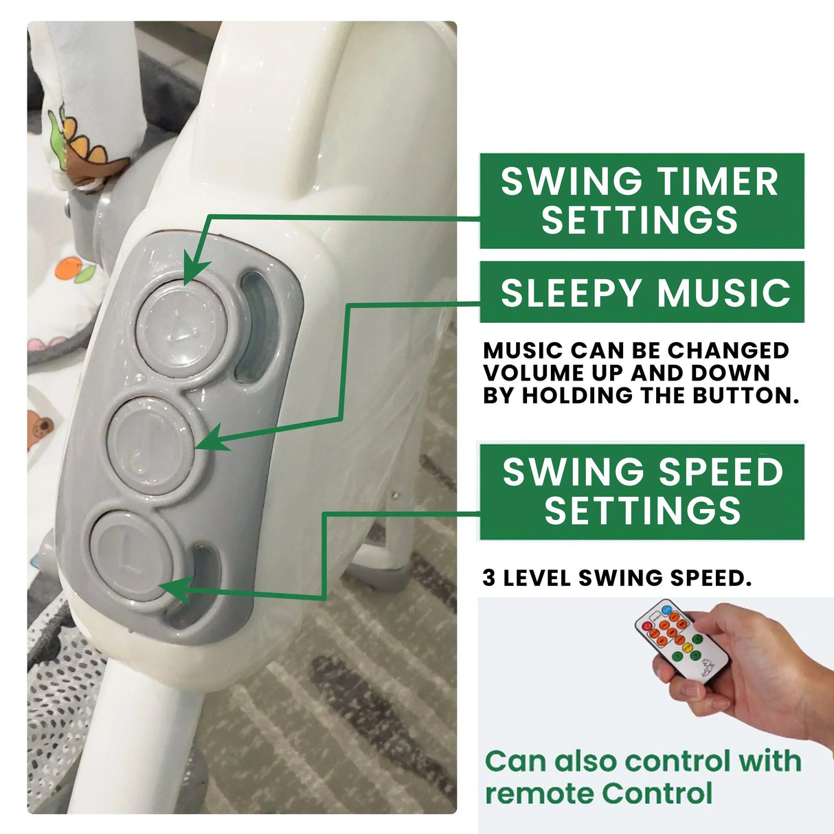 Buy Affordable 3 in 1 Electric Baby Cradles in Dubai - UAE | Cheap Price