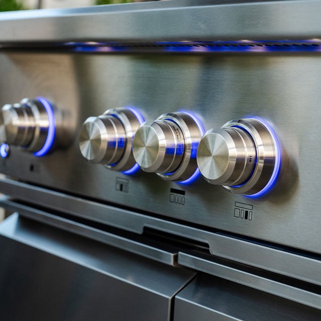 Buy 36 inch 4 burners Built in Liquid Propane Grill on cart with Sear/Rear Infrared Burner & Rotisserie Online in Dubai, Abu Dhabi, UAE