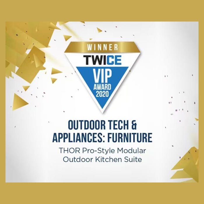Winner Twice VIP Award 2020 for Outdoor Tech & Appliances: Furniture with Thor Pro-Style Modular Outdoor Kitchen Suite