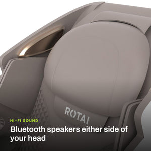 Bluetooth speakers built into the headrest of the Royal Magestic Pro Max