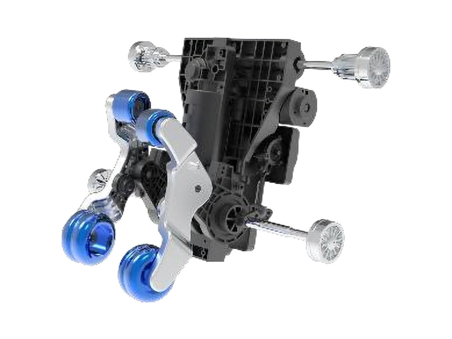 Upper 4D massage mechanism with its rollers