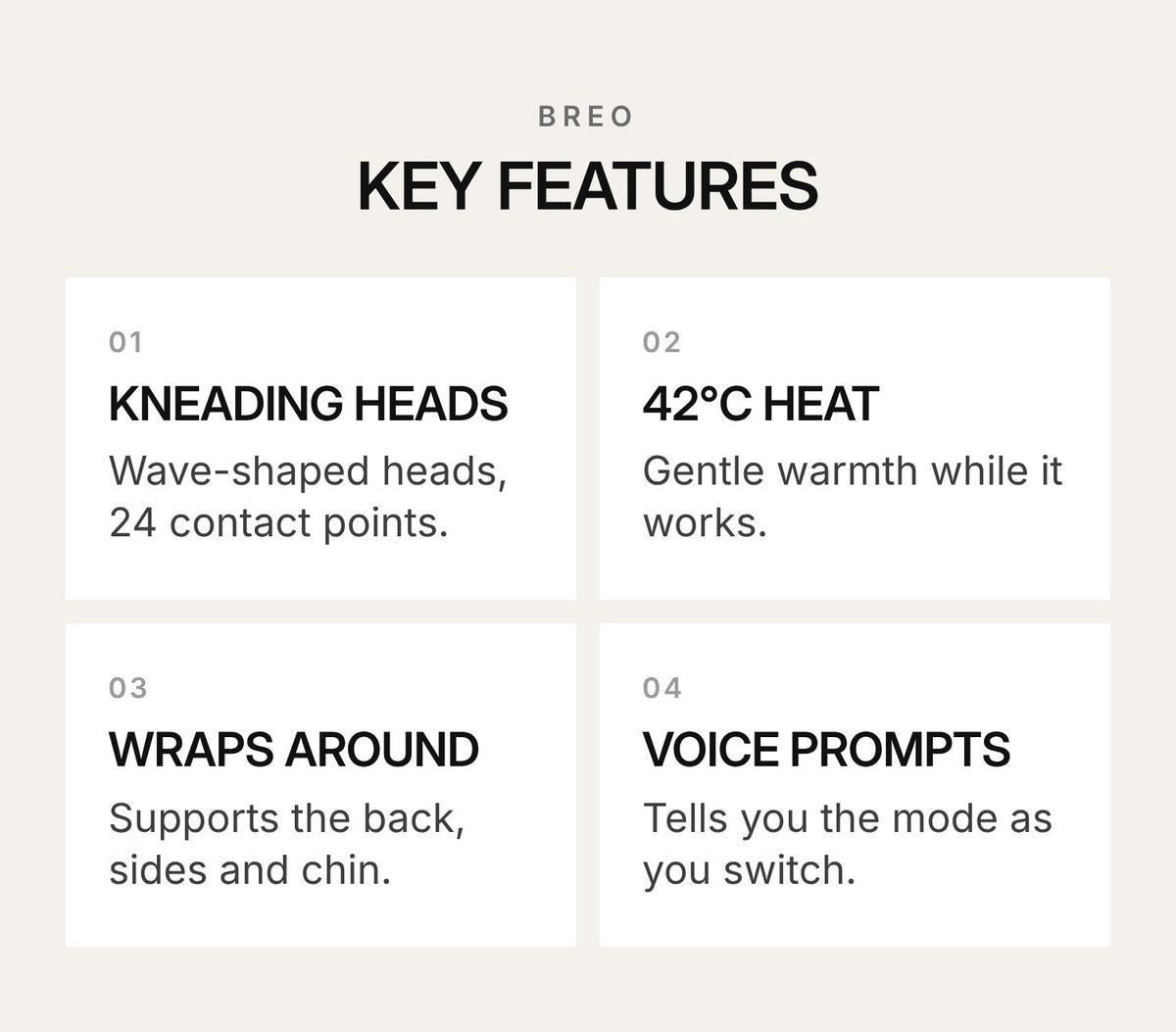 Breo C2 Neck Massager – highlights: features