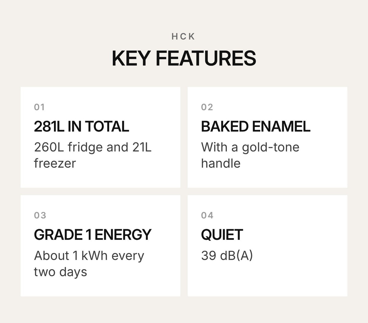 HCK Retro Refrigerator 330RDE – Tangerine Orange