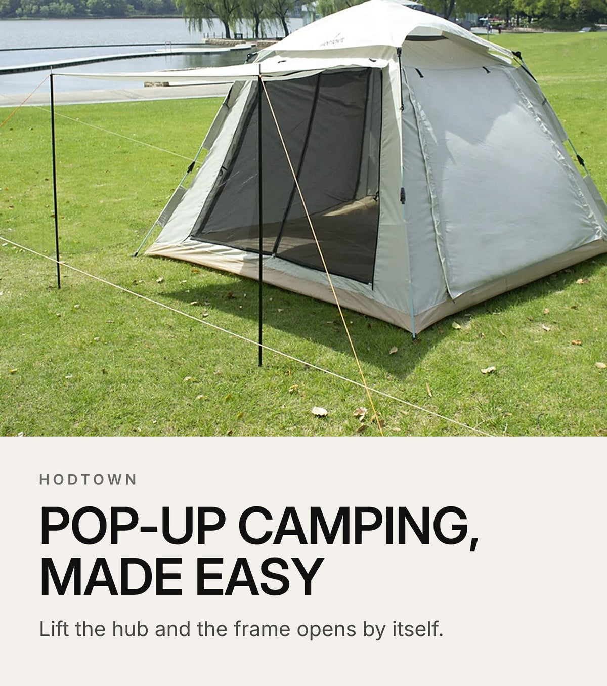 HODTOWN HDW1504 Pop-Up Four-Sided Camping Tent – highlights: hero