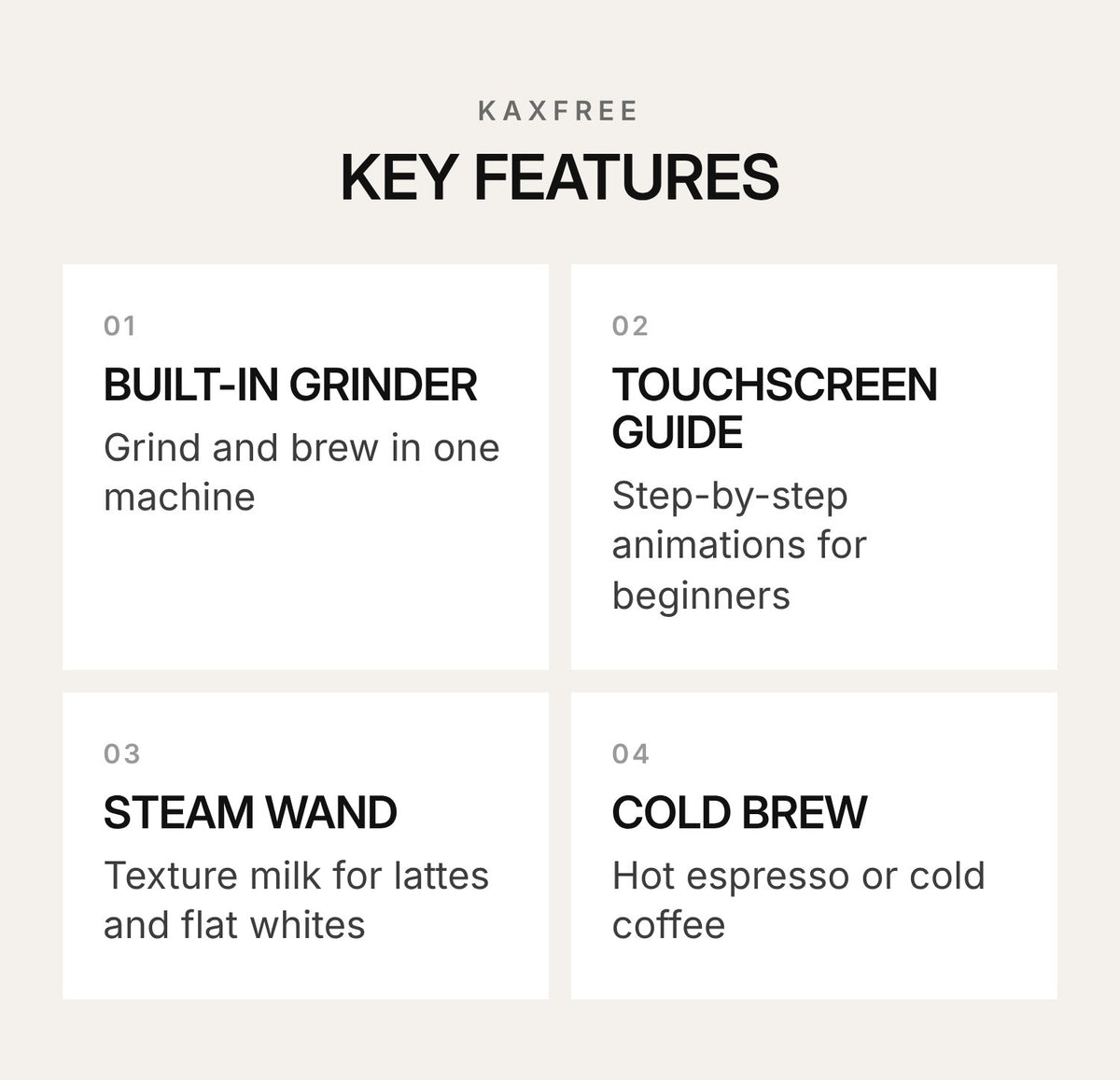 KAXFREE SP1 Max Smart Espresso Machine with Grinder