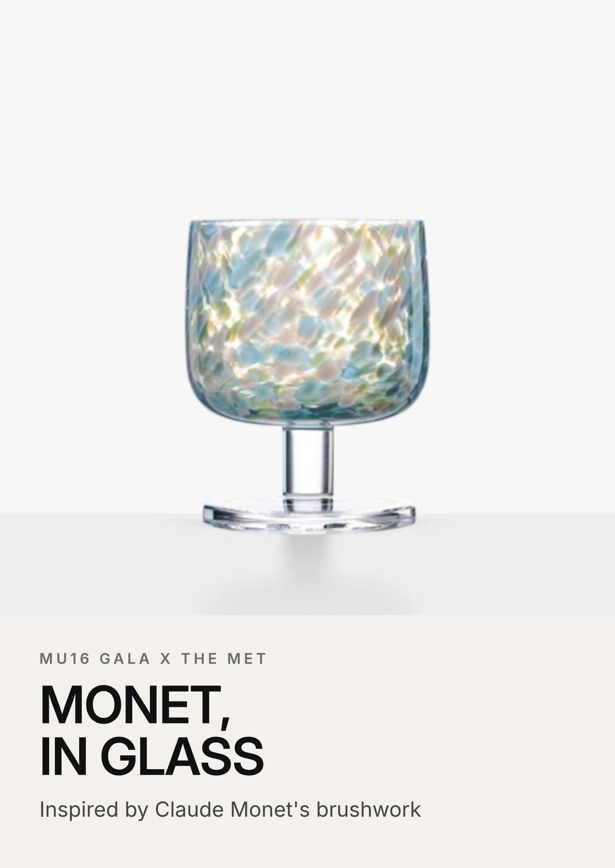 MU16 Gala x The Met Monet Impressionist Glass Goblet