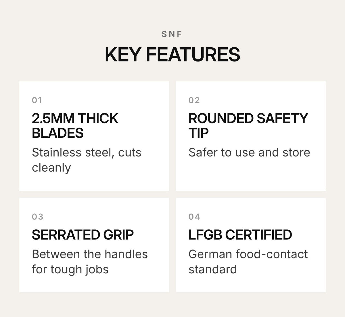 SNF S1 8-Inch Multi-Purpose Kitchen Scissors