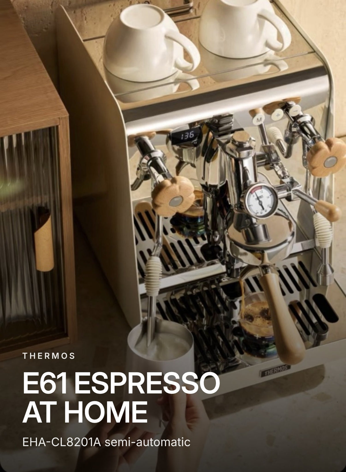 THERMOS EHA-CL8201A E61 Semi-Automatic Espresso Machine