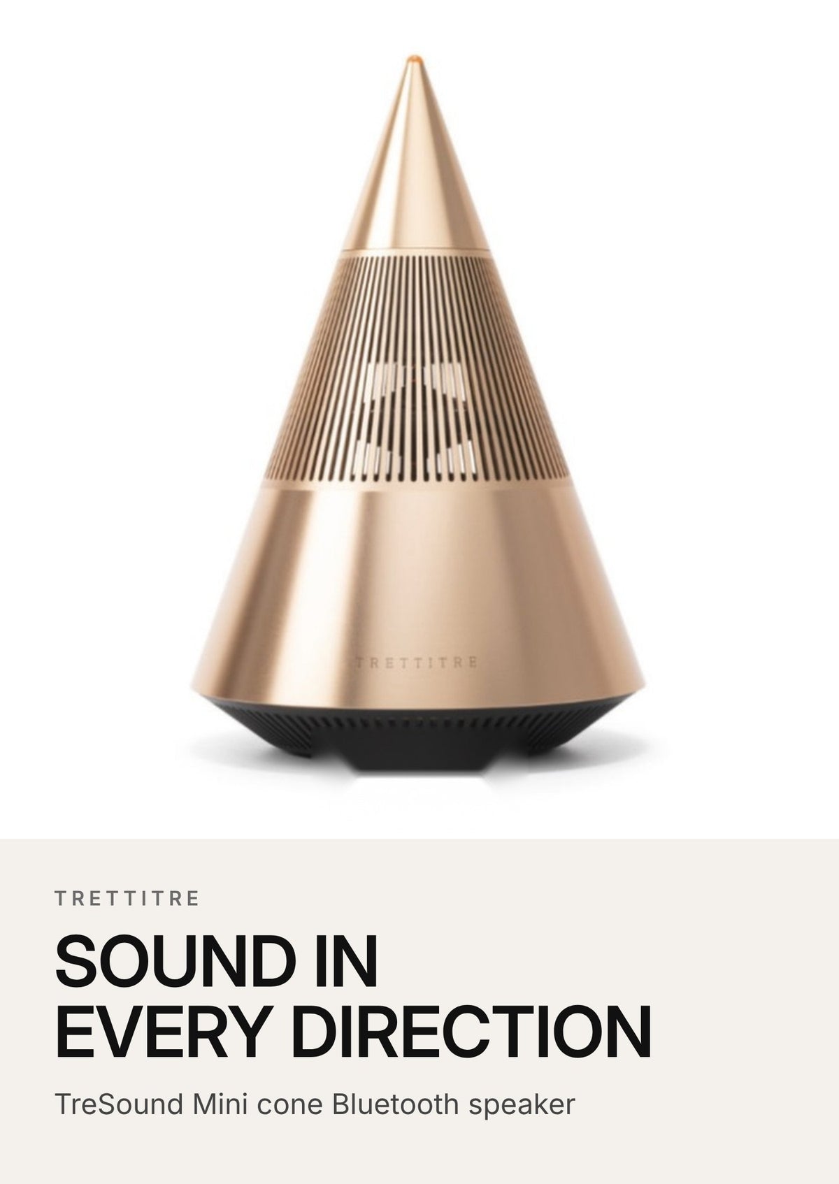 TRETTITRE TreSound Mini Cone Bluetooth Speaker