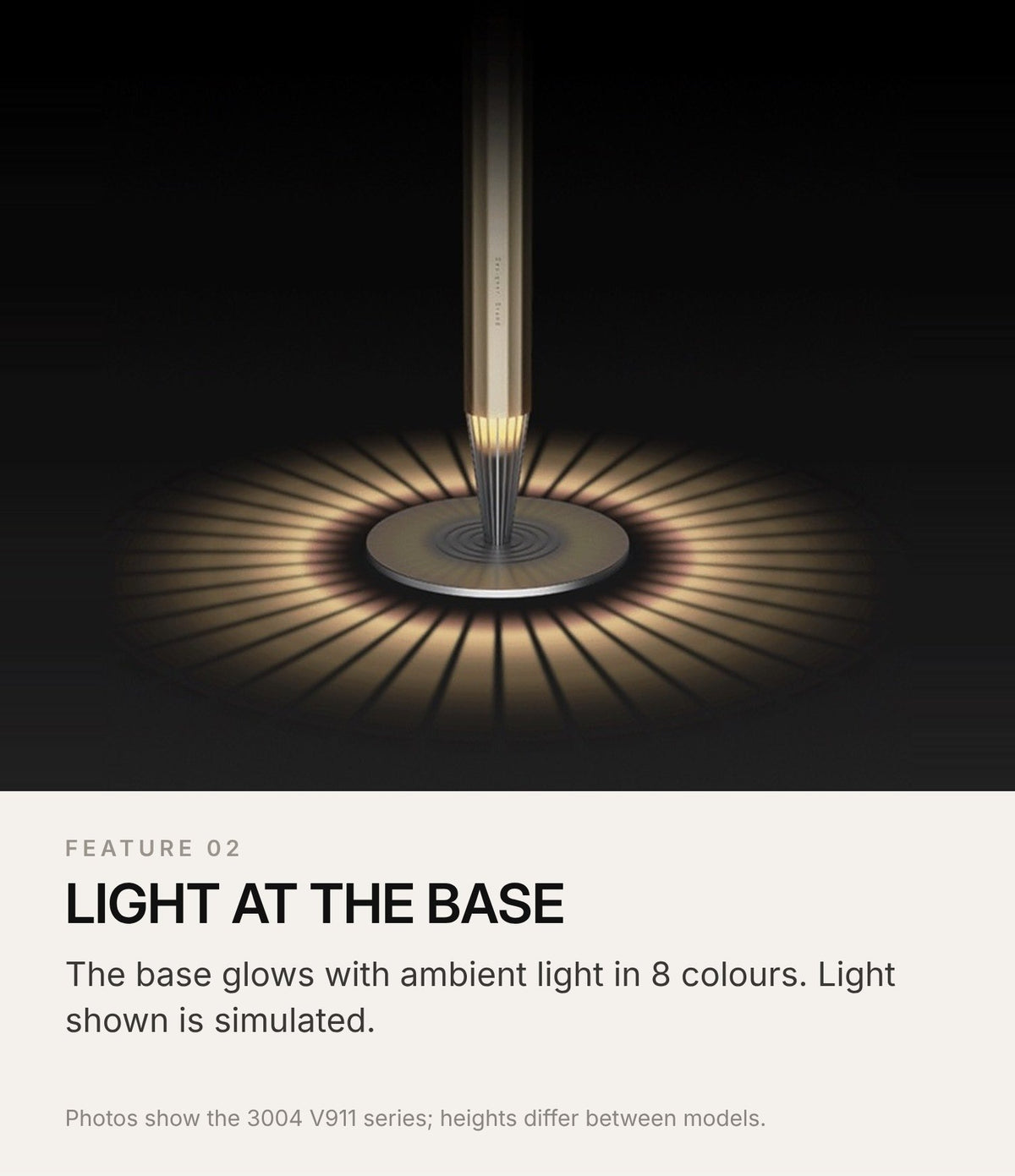 3004 V911M Floor-Standing Aroma Diffuser – Frosted Gold