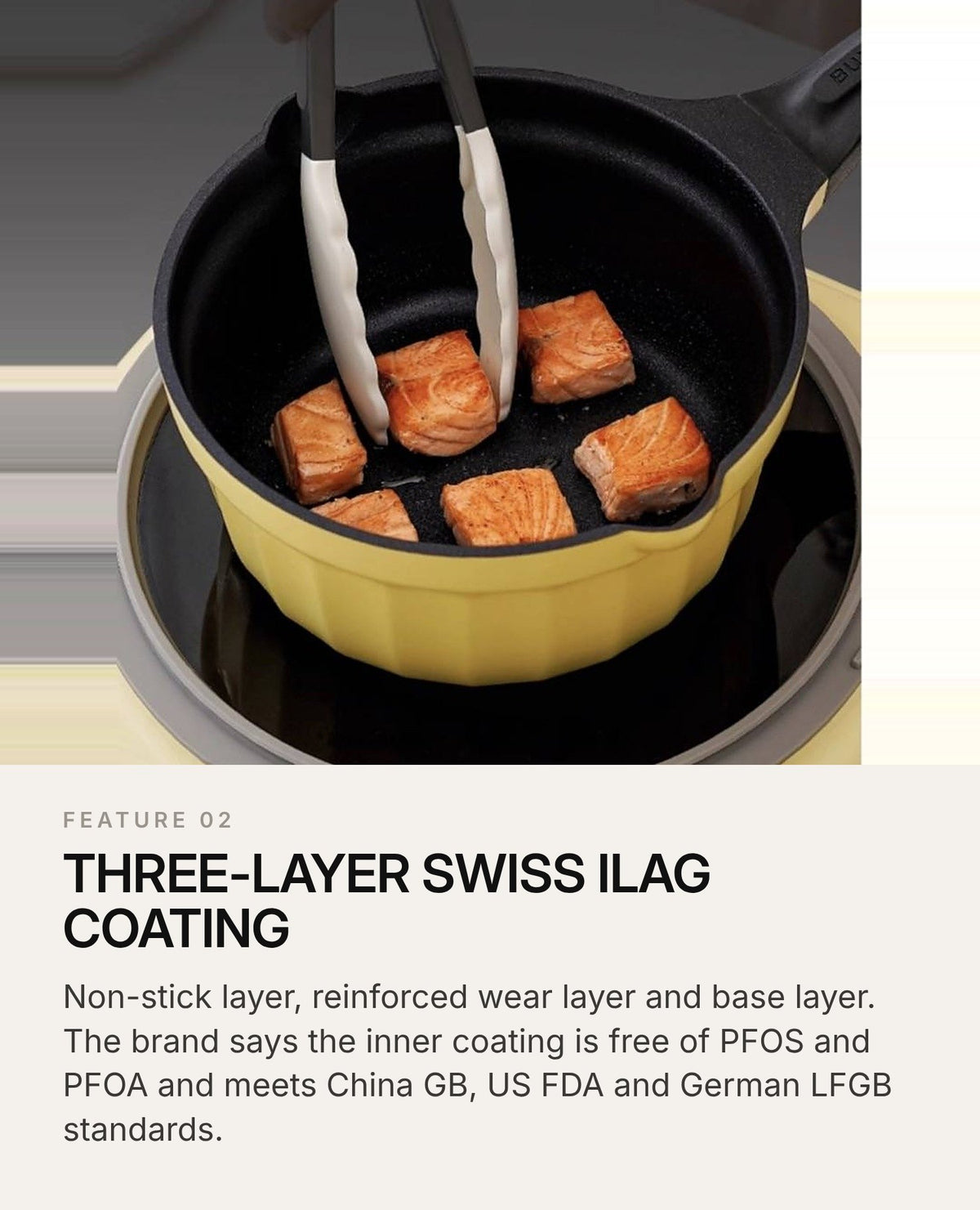 BUYDEEM CP143 Non-Stick Milk Pan 20cm with Glass Lid