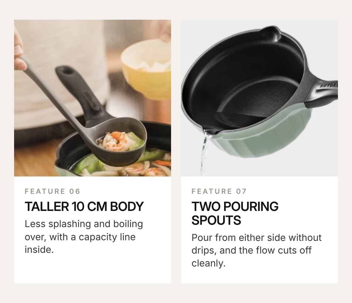 BUYDEEM CP143 Non-Stick Milk Pan 20cm with Glass Lid