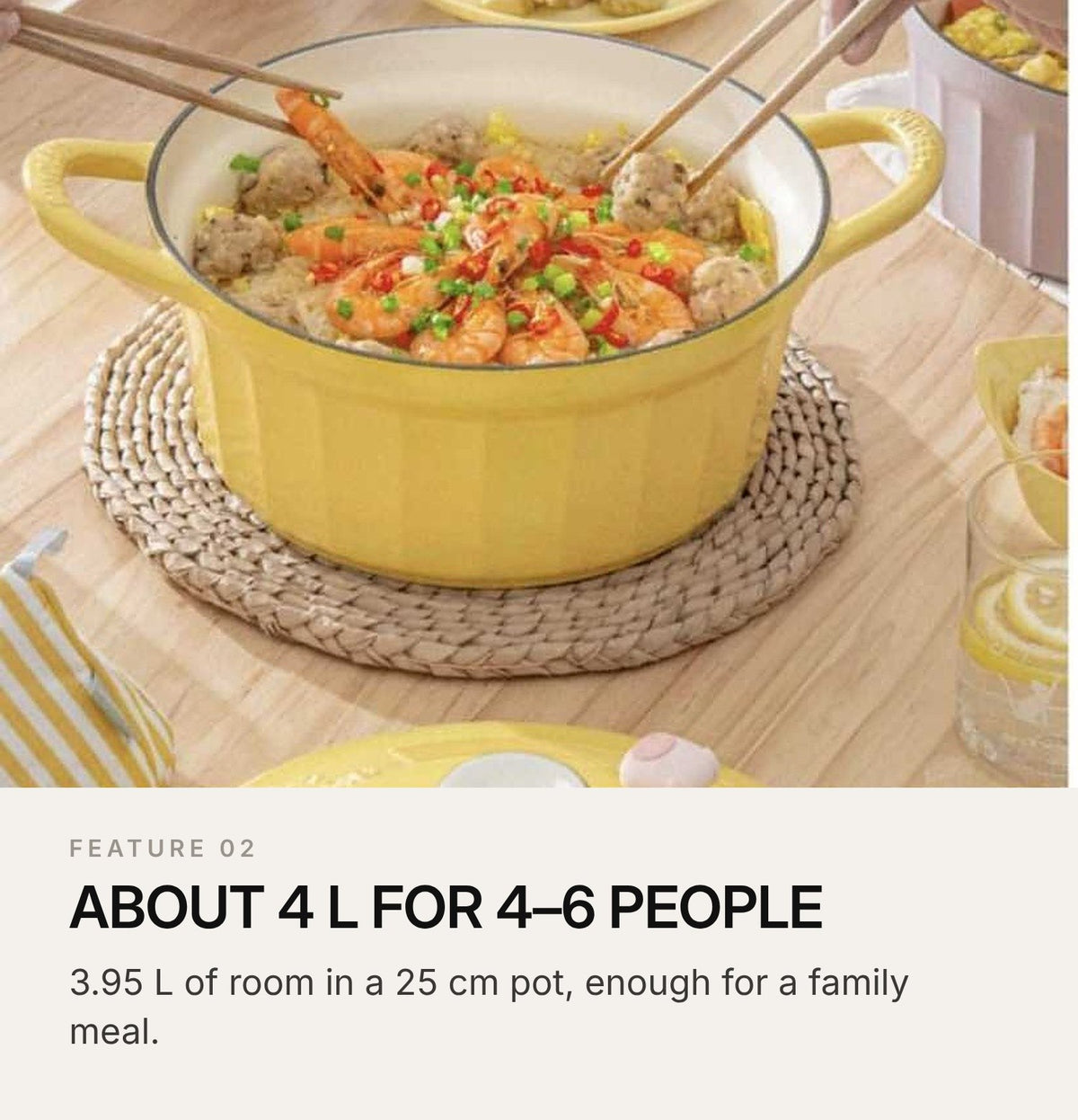 BUYDEEM CP551 Enamel Cast Iron Casserole 25cm