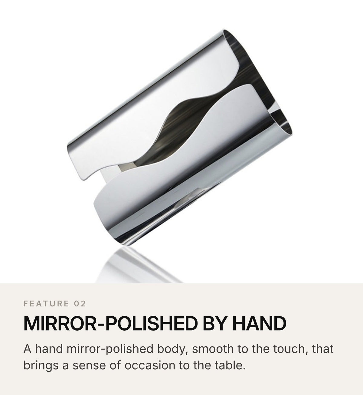 LUXMOOD Flow Stainless Steel Tissue Box