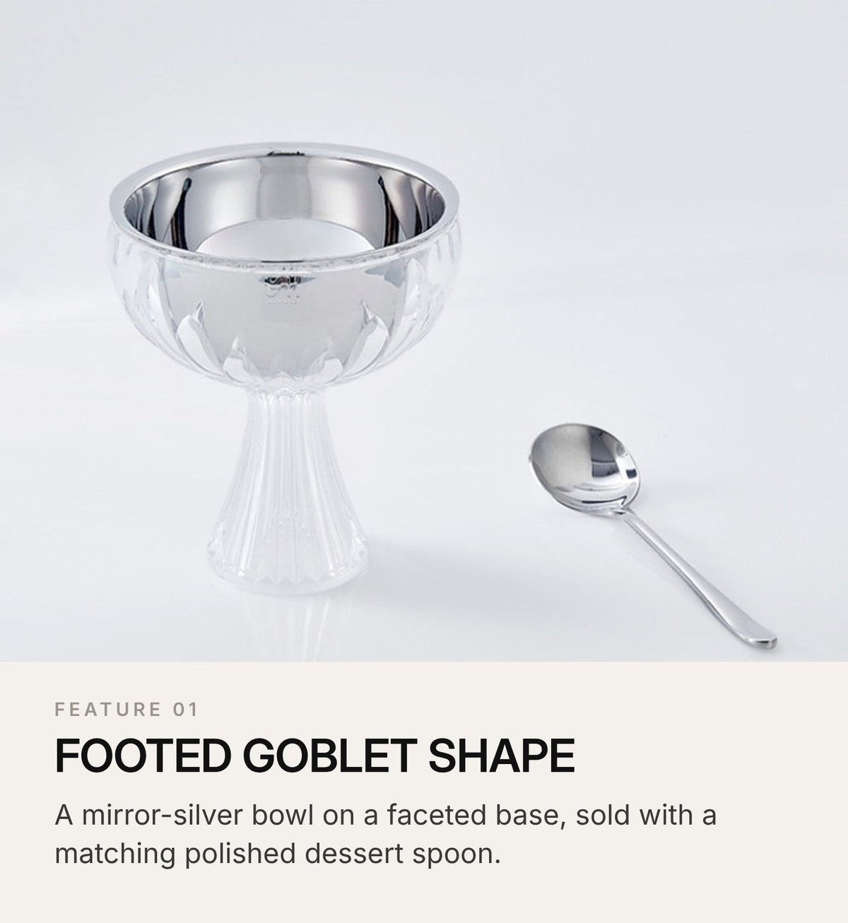 LUXMOOD Light Dessert & Ice Cream Cup with Spoon