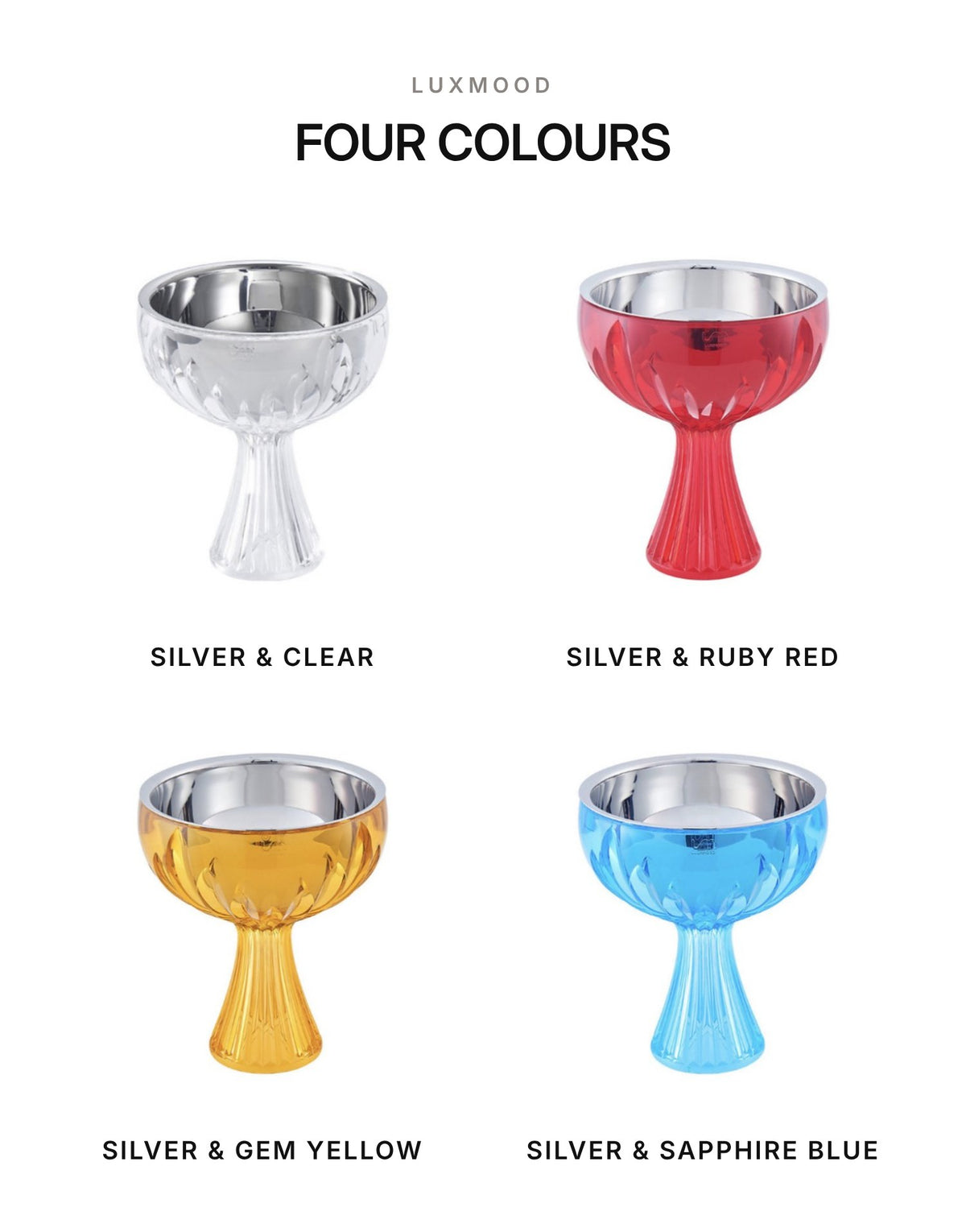 LUXMOOD Light Dessert & Ice Cream Cup with Spoon