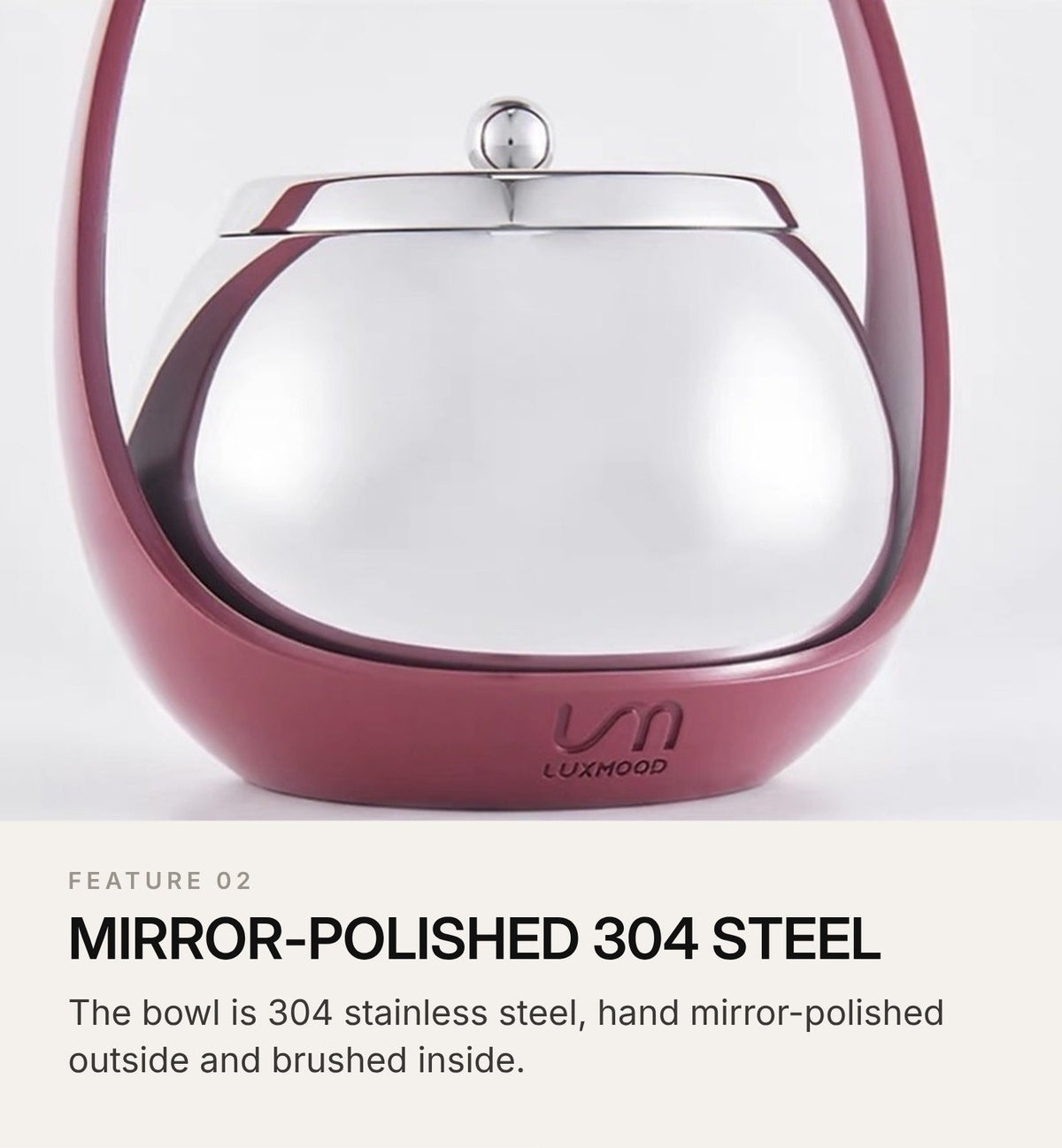 LUXMOOD Magic Egg Ice Bucket 1L – Silver