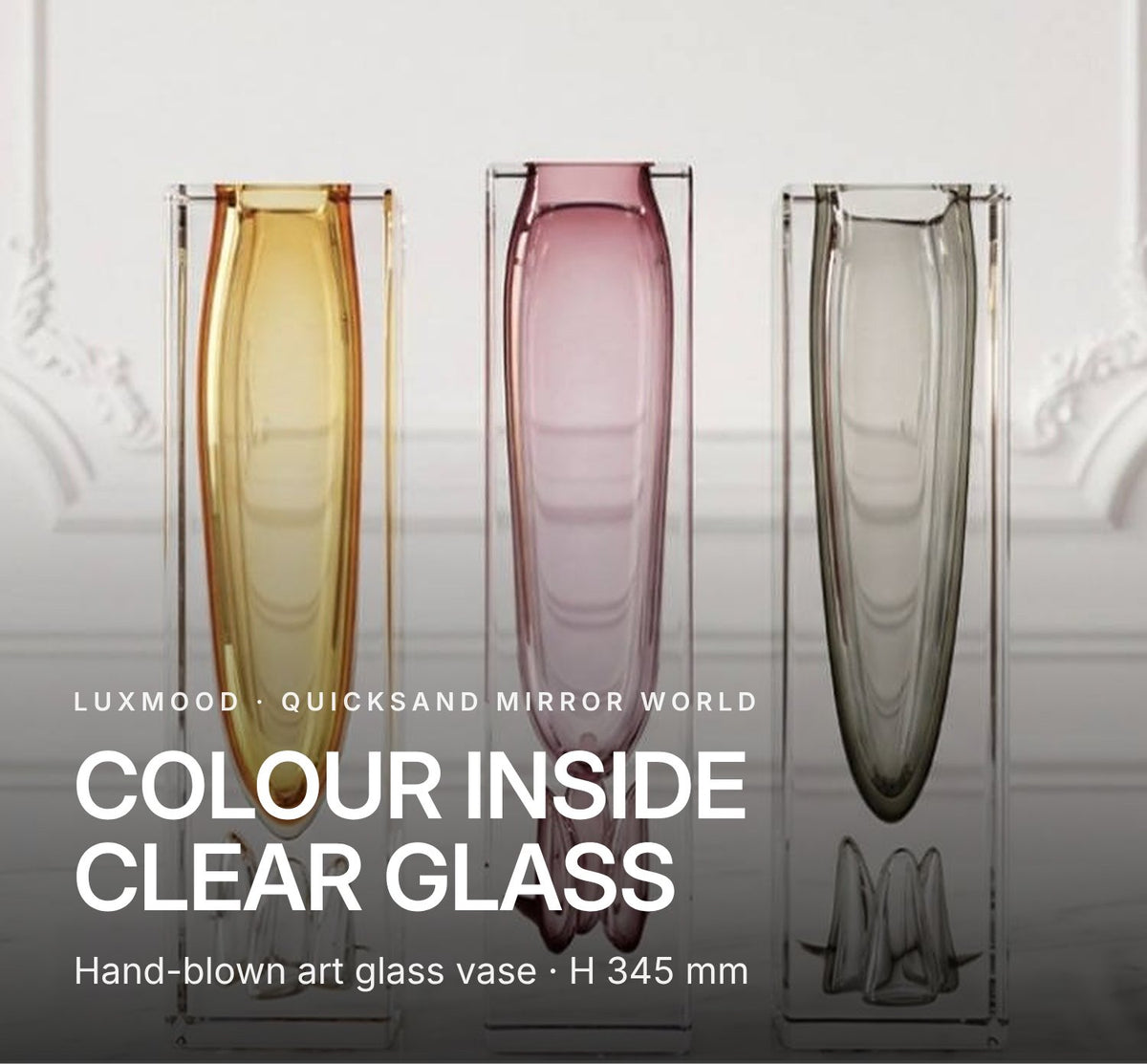 LUXMOOD Quicksand Mirror World Art Glass Vase
