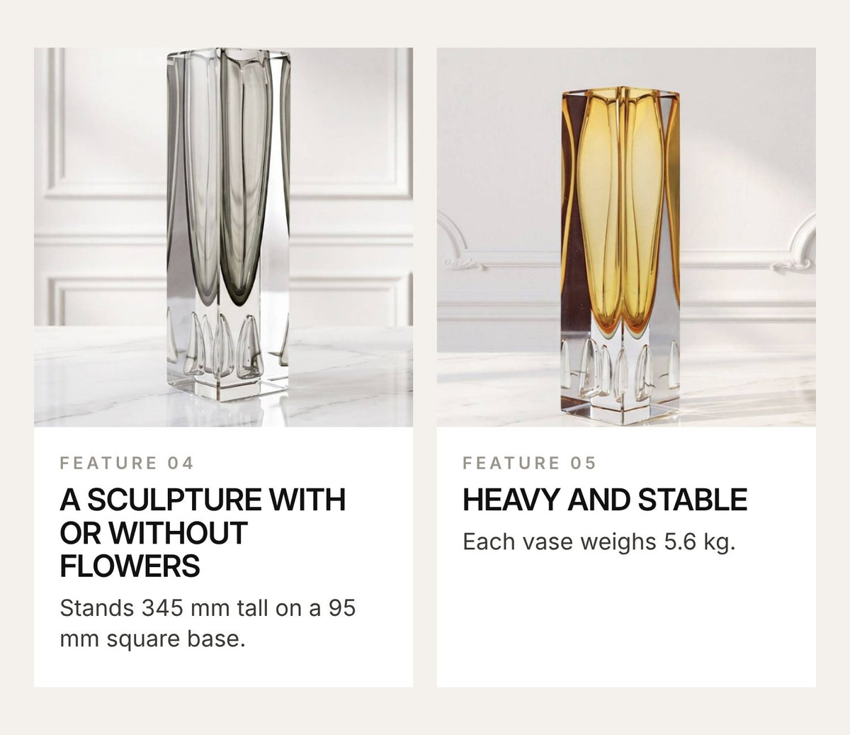 LUXMOOD Quicksand Mirror World Art Glass Vase