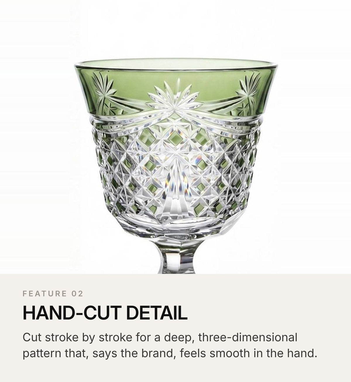 LUXMOOD Rhombus Cut Crystal Champagne Glass 150ml