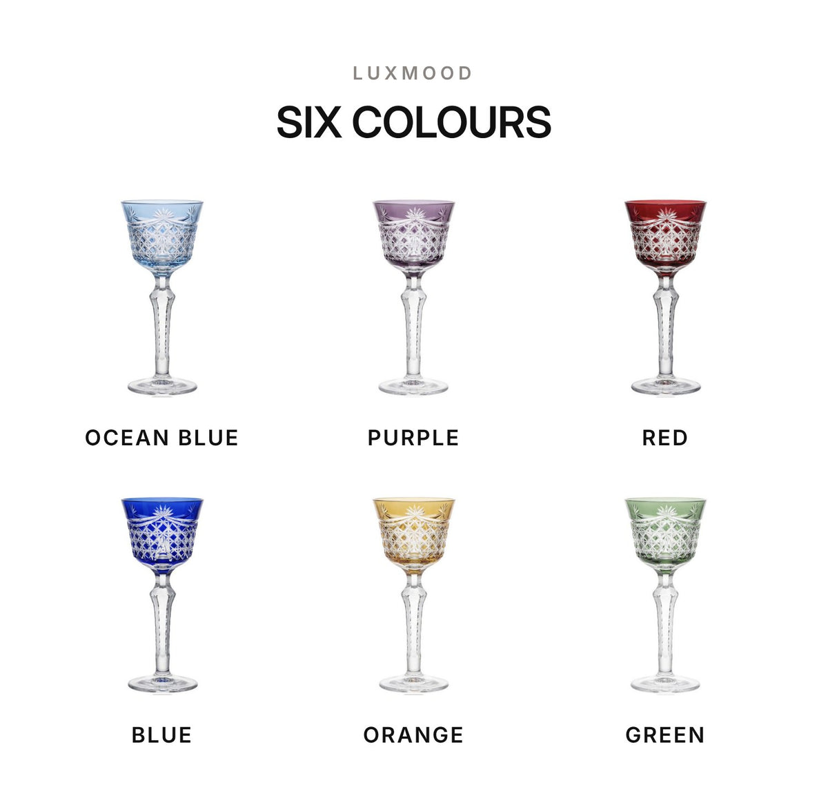 LUXMOOD Rhombus Cut Crystal Champagne Glass 150ml