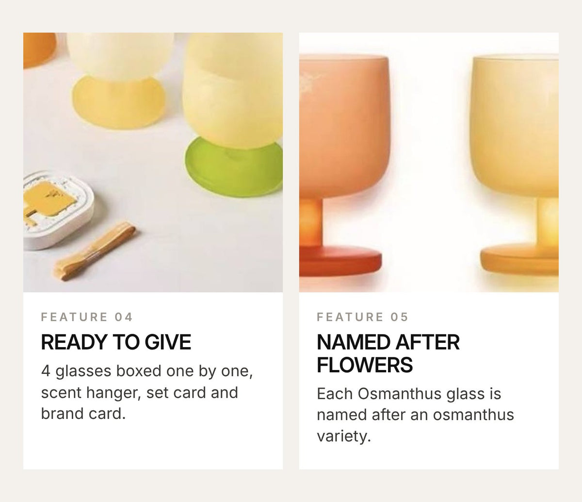 MU16 Candy Series Four Seasons Glass Set – 4 Glasses