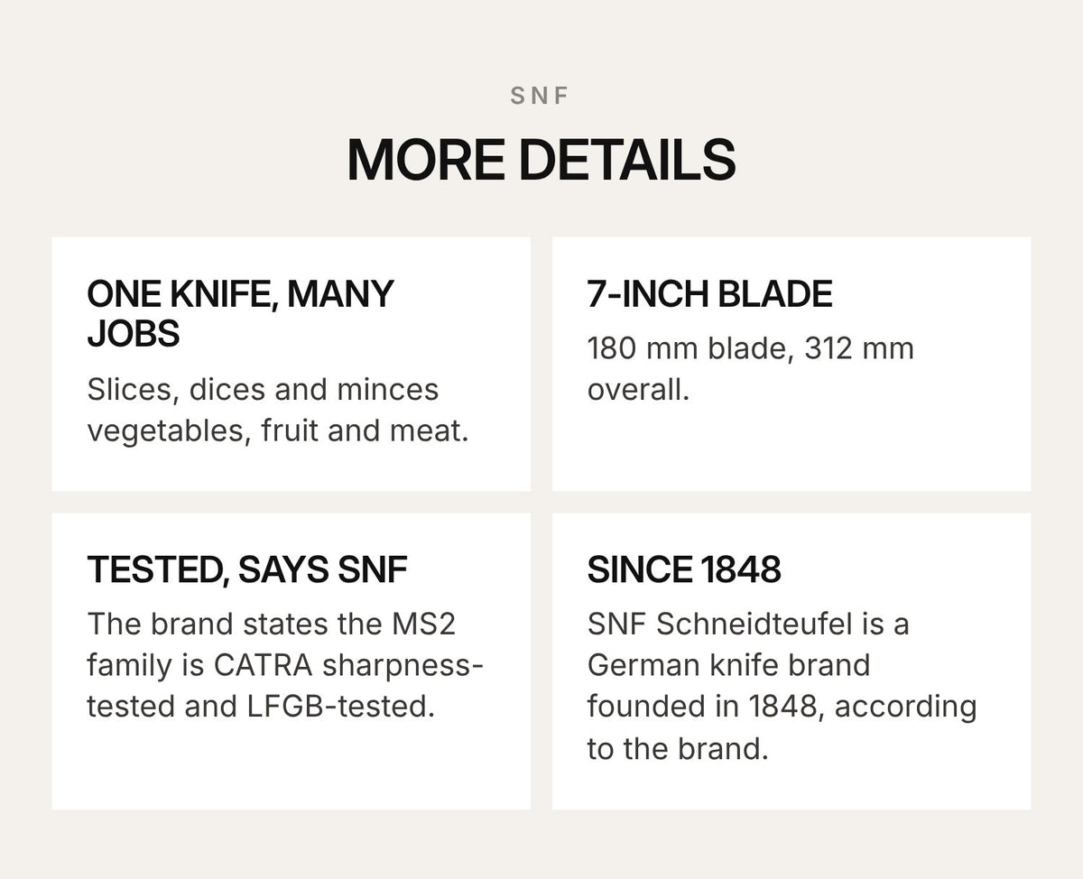 SNF MS2 Avant Classic 7-Inch Santoku Knife – Olive Wood