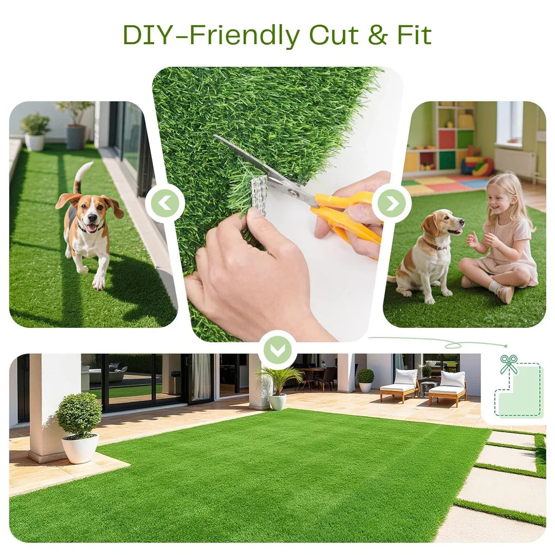 Artificial grass for home and garden, DIY-friendly, pet and kid safe, available on HOCC UAE.