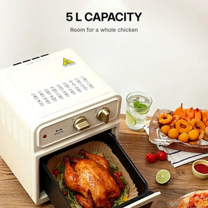 Buy BRUNO BOE129 Retro Air Fryer 5L – Ivory Online in Dubai, Abu Dhabi, UAE